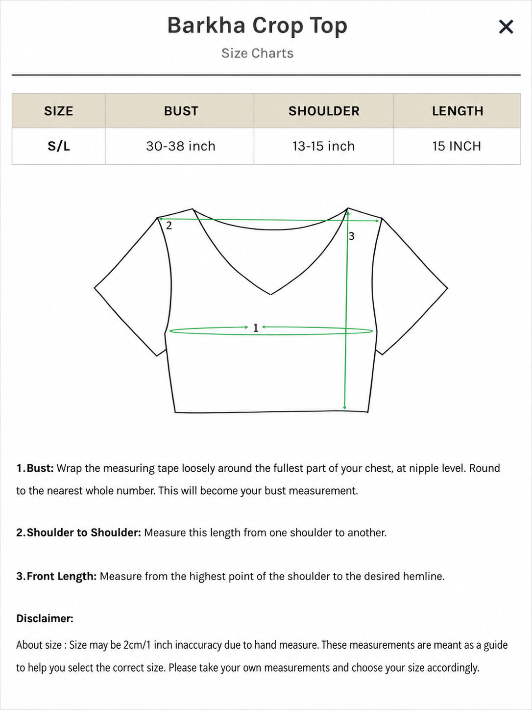 Barkha Crop Top